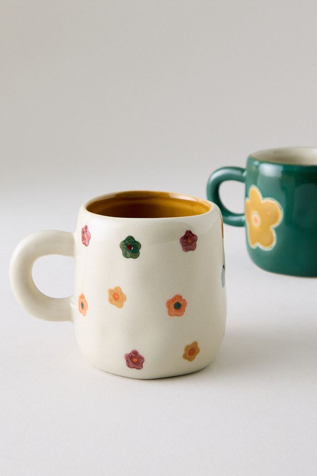 Taza Addy con Flores Pintadas a Mano para Niños #2