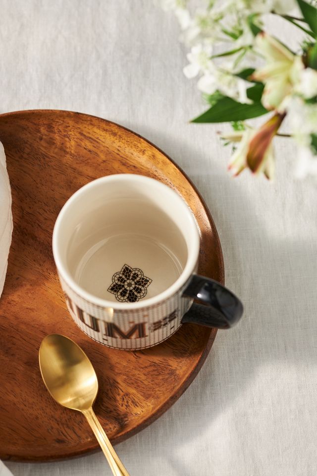By Anthropologie Bistro Tile Name Mug #2