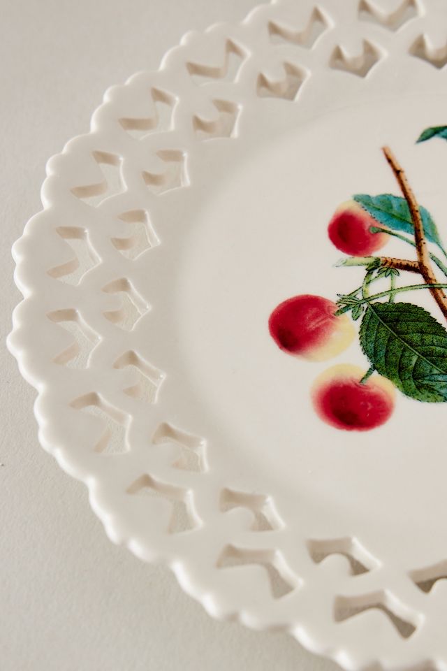 By Anthropologie Chantilly Lace Border Dessert Plate #2