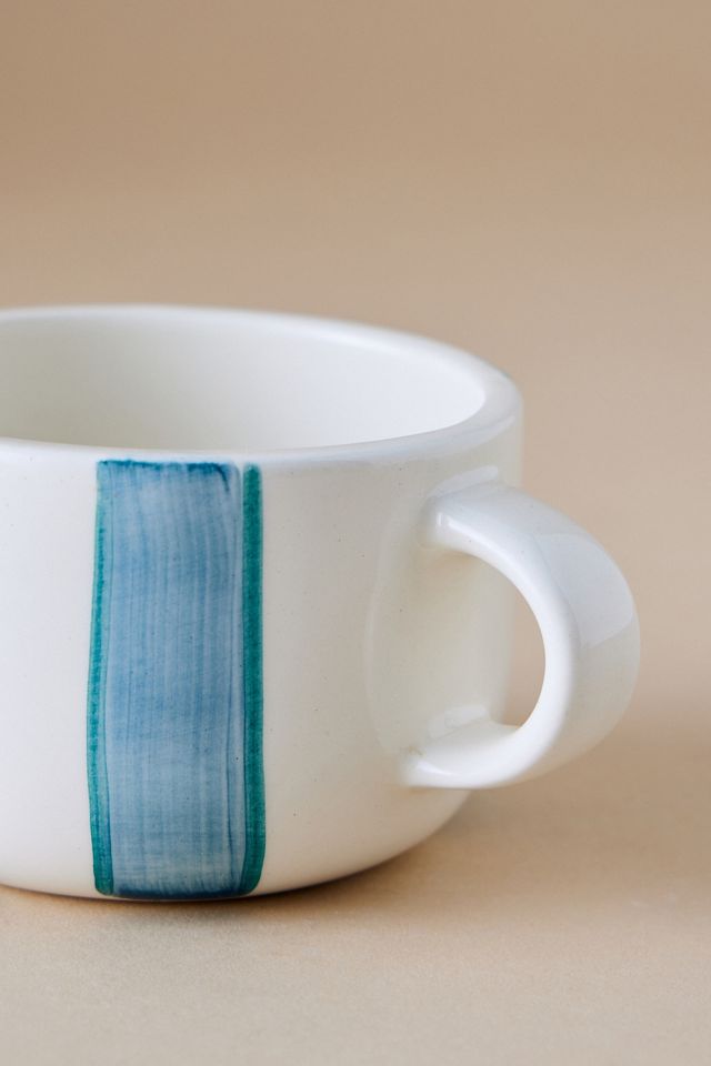 Tasse à Cappuccino Rayée Poudre Anna + Nina #1