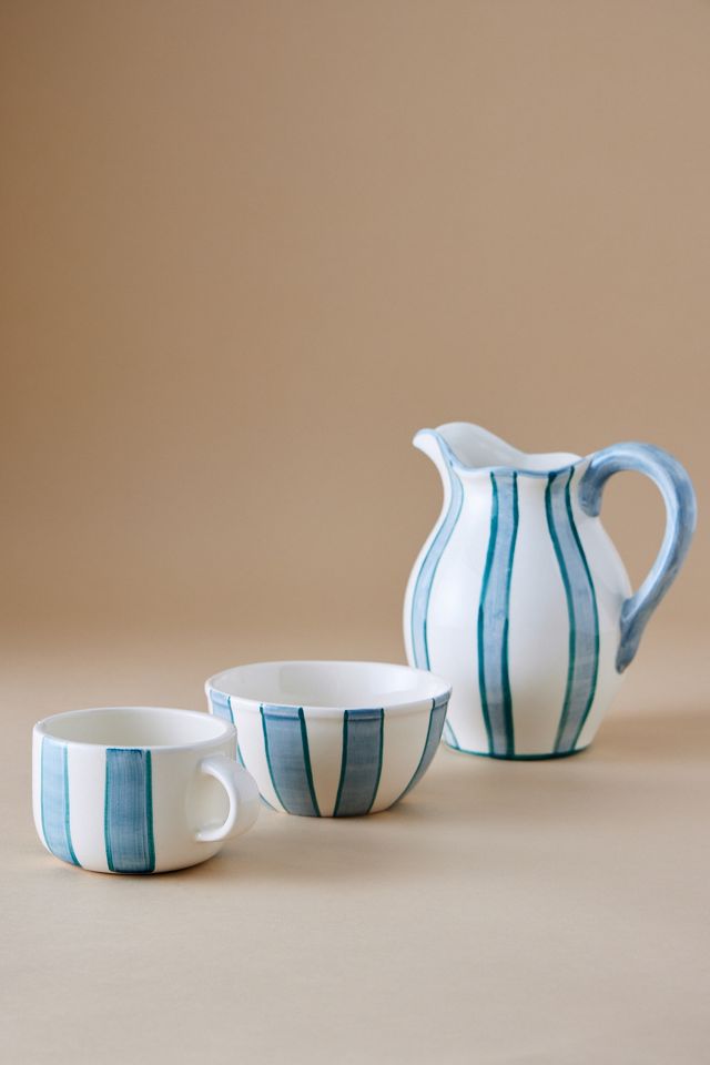 Tasse à Cappuccino Rayée Poudre Anna + Nina #2