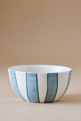 Anna + Nina Powder Striped Yogurt Bowl In Blue