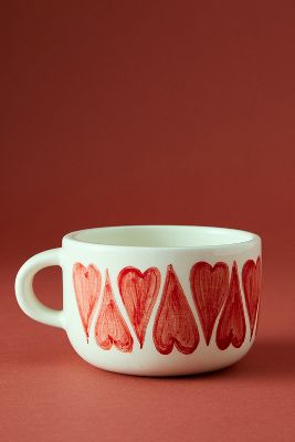 Anna + Nina Classic Love Cappuccino Mug In Red