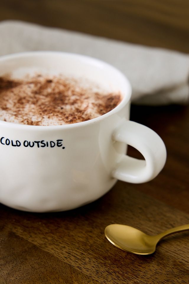Anna + Nina Baby, It's Cold Outside Cappuccino Mug #1