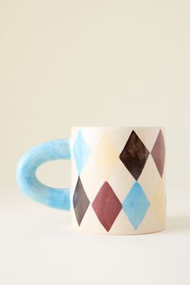 Mug trapu peint à la main Damson Madder