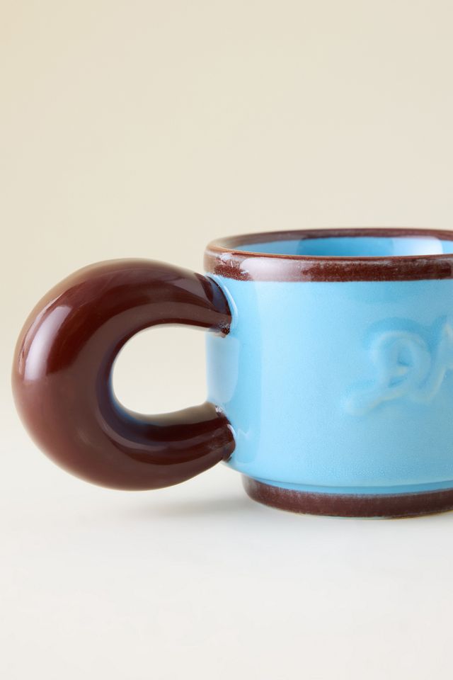 Taza de Café Chubby Pintada a Mano Damson Madder #3