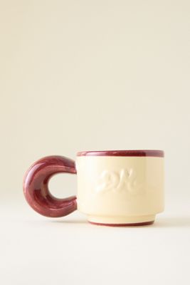 Damson Madder Handpainted Chubby Coffee Cup