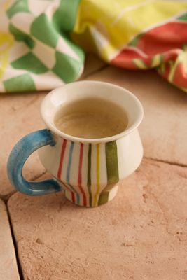 Tazza Angolare Dipinta a Mano Damson Madder