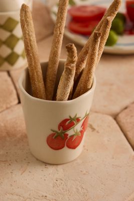Damson Madder Handpainted Novelty Ceramic Cups, Set of 3
