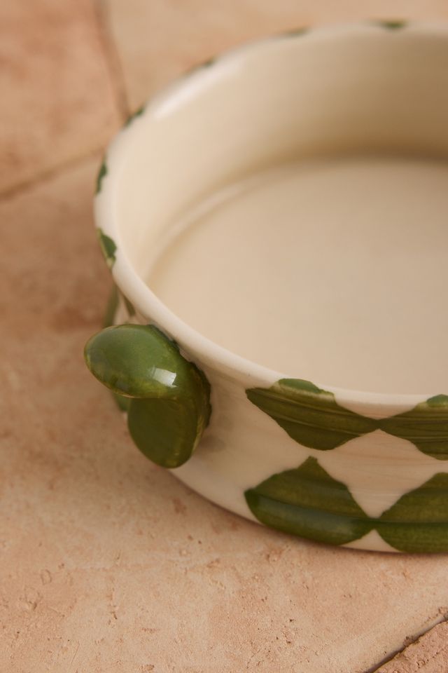 Damson Madder Handpainted Check Snack Bowl #1