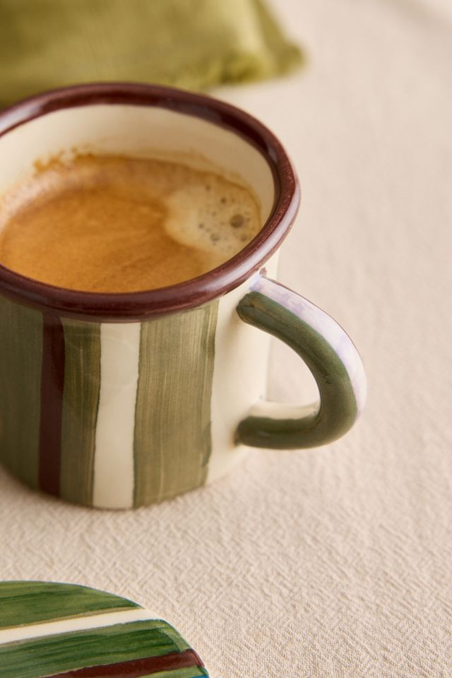 Tazzina da Espresso a Righe Damson Madder #1
