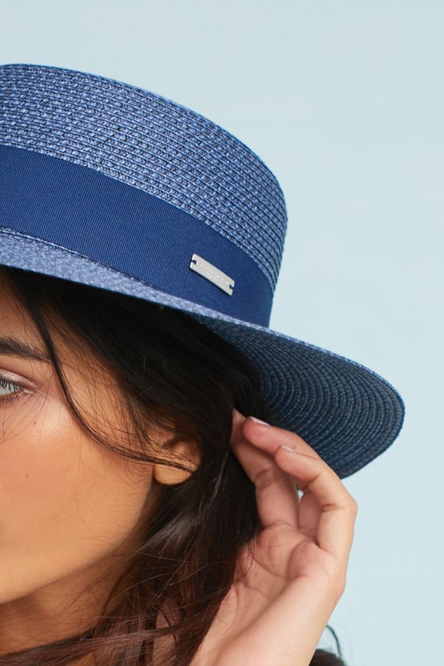 Anthropologie ASN Astoria Straw Boater Hat Shades of Blue Boater Hat | Anthropologie main image 2