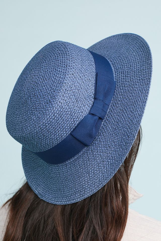 Blue store boater hat