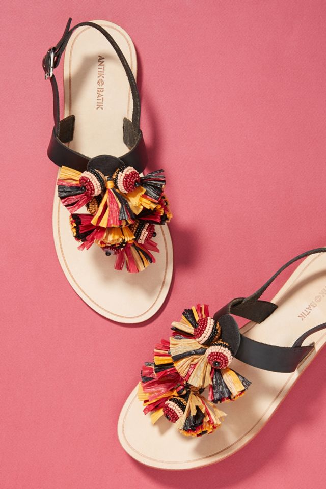 Antik Batik Rio Leather Tasselled Sandals #2