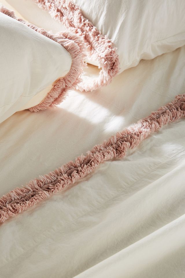 Fringed Pasha Percale Sheet Set #1