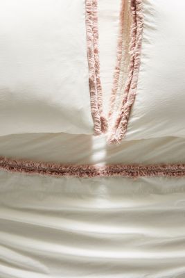 Fringed Pasha Percale Sheet Set