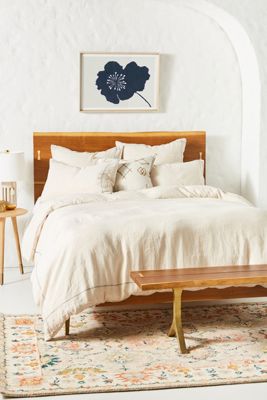 Stitched Linen Duvet Cover