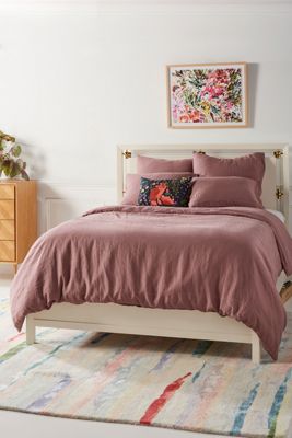 Stitched Linen Duvet Cover