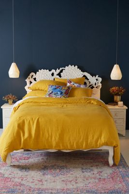 Stitched Linen Duvet Cover