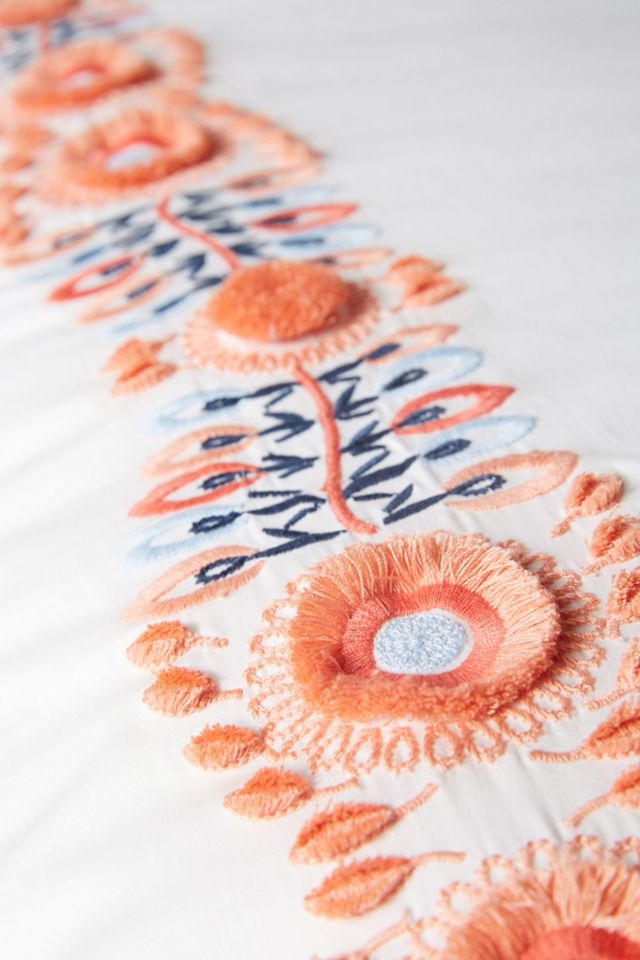 Embroidered Petunia Duvet Cover #1