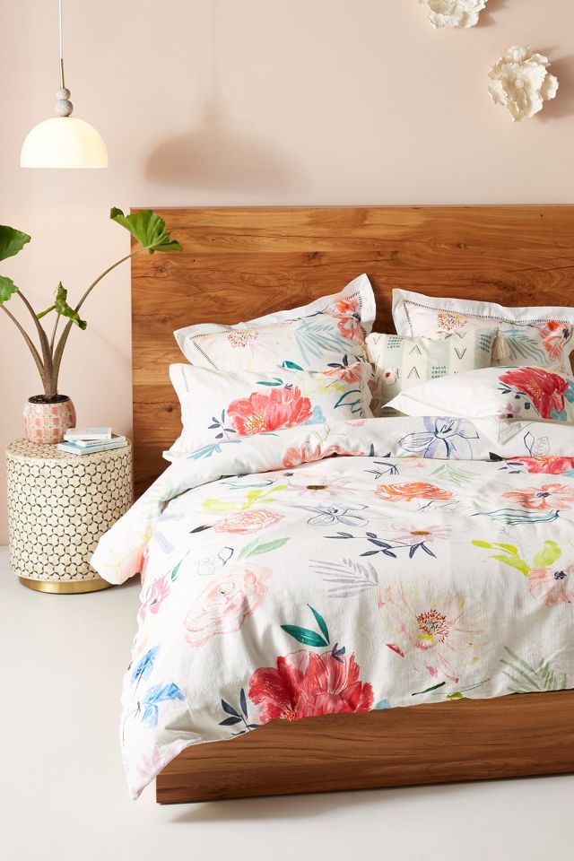 8 PCs Duvet Cover Set-Floral Lily – Apricot