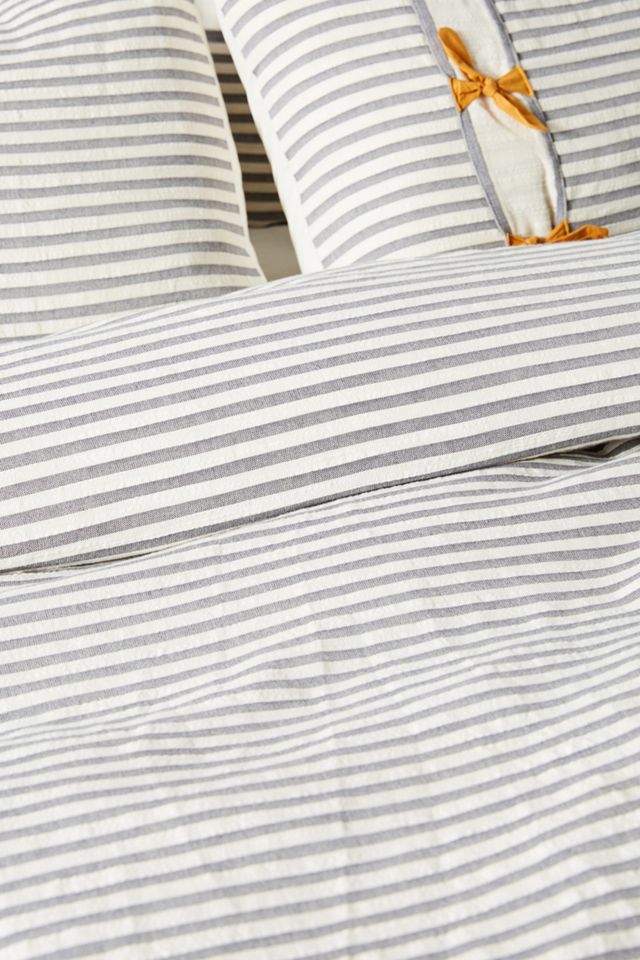 Woven Carter Stripe Duvet Cover #1
