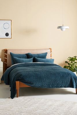 Kantha-Stitched Velvet Quilt