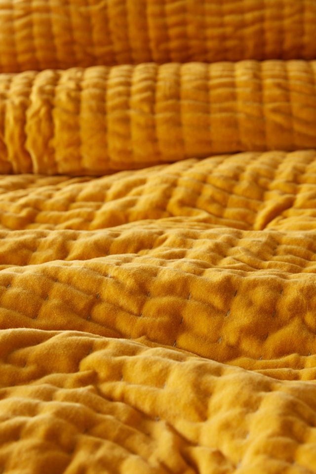 Kantha-Stitched Velvet Quilt #1
