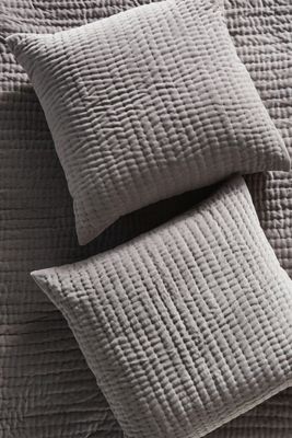 Kantha-Stitched Velvet Euro Sham