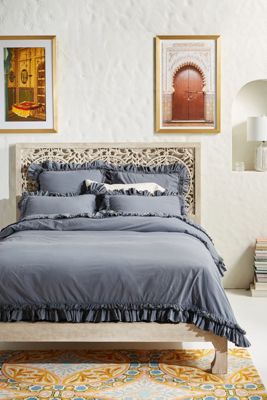 Washed Percale Adina Duvet Cover