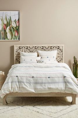 Woven Lapis Duvet Cover