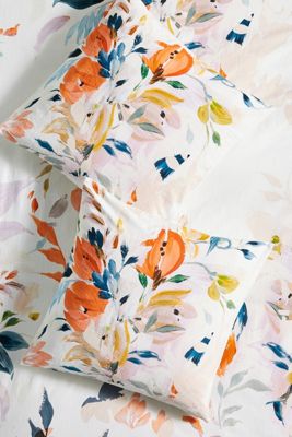 Bryony Cotton Slub Printed Euro Sham