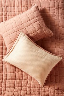 Reversible Airy Gauze Quilted Shams, Set of 2