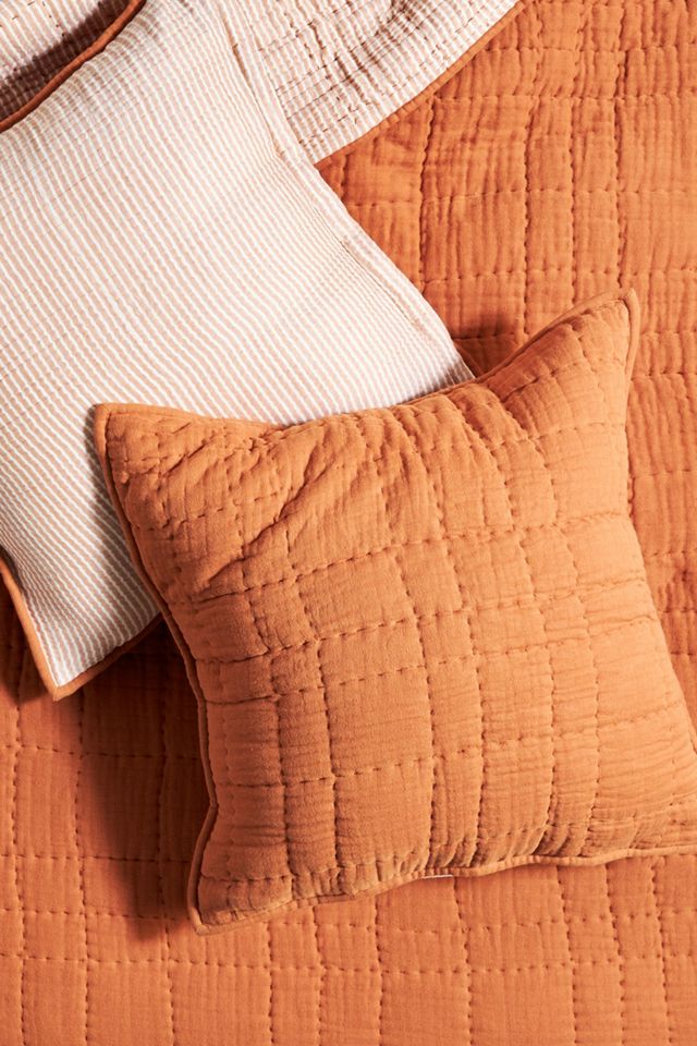 Reversible Airy Gauze Quilted Euro Sham Anthropologie