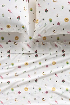 Organic Cotton Percale Printed Sheet Set