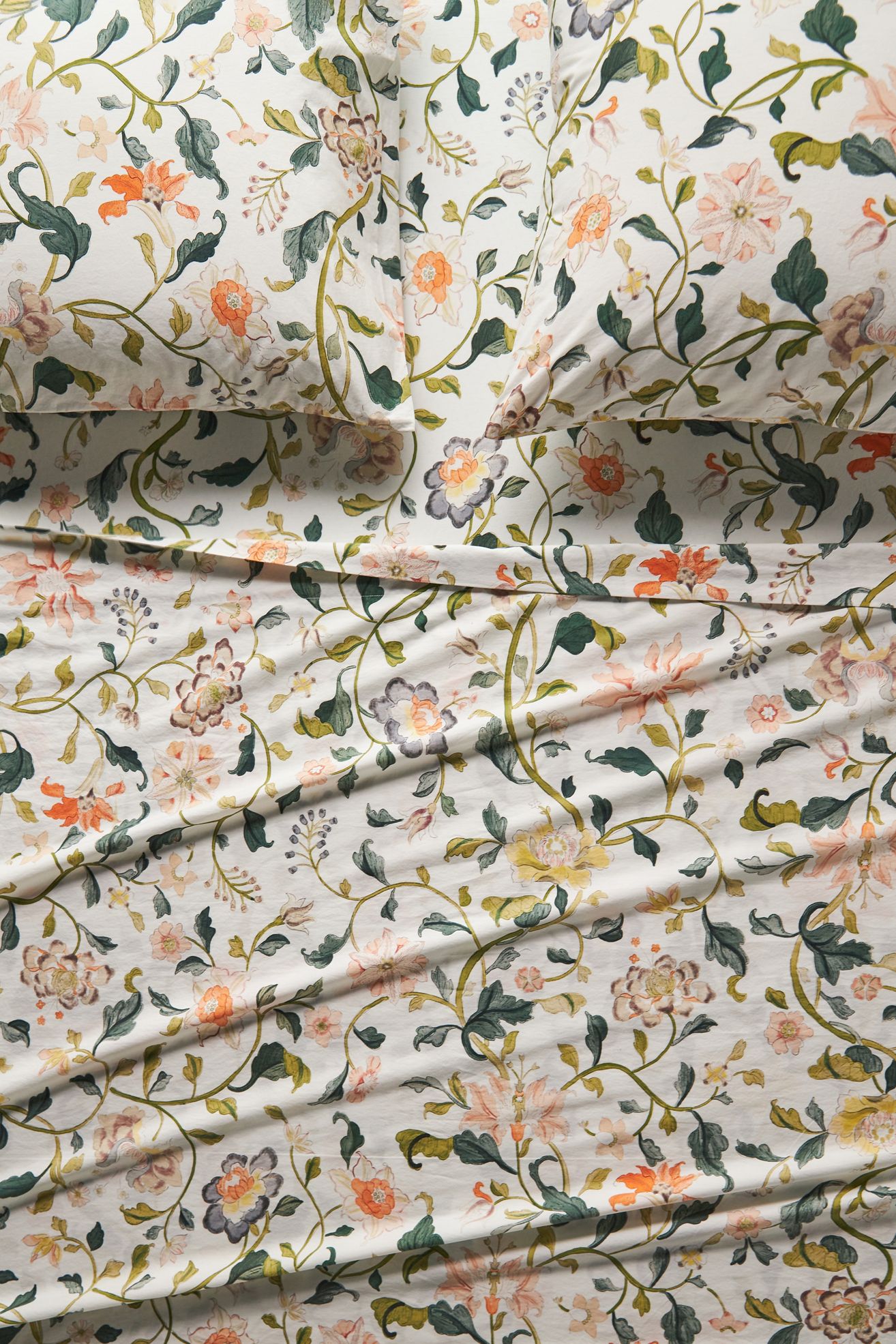 Organic Cotton Percale Printed Sheet Set - Hattie, King