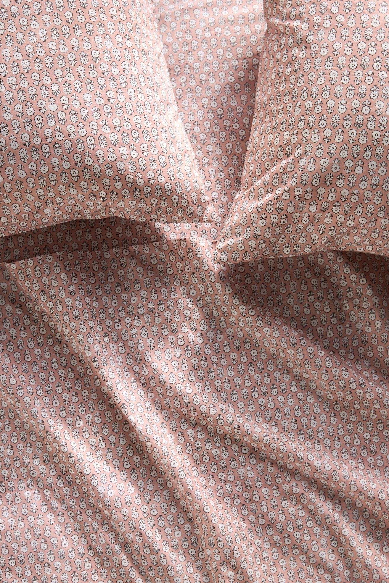 Organic Cotton Percale Printed Sheet Set - Liza, Standard, Queen