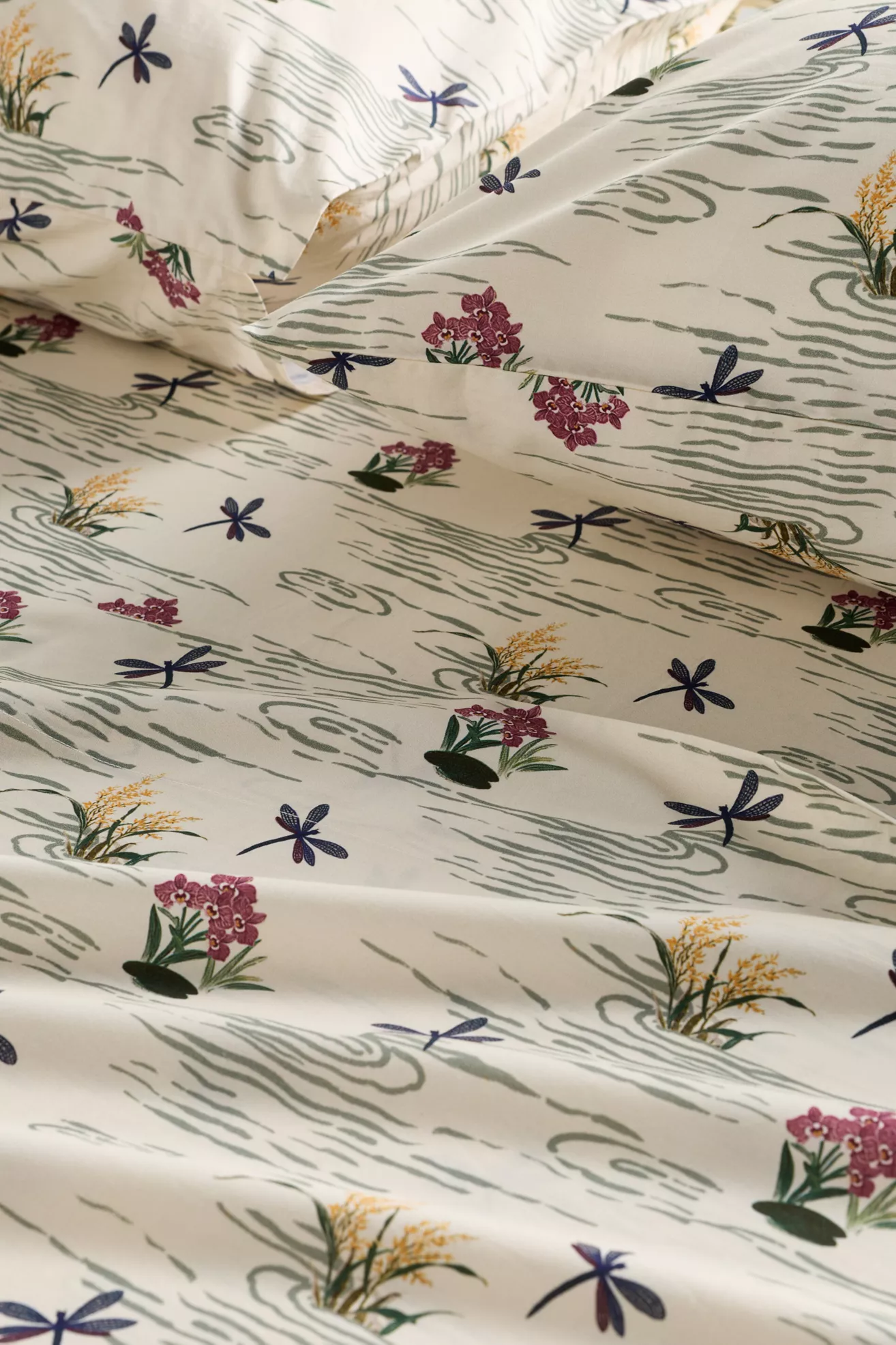 Organic Cotton Percale Printed Sheet Set - thumbnail 8