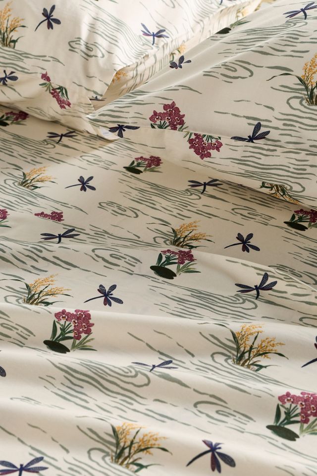Organic Cotton Percale Printed Sheet Set #1