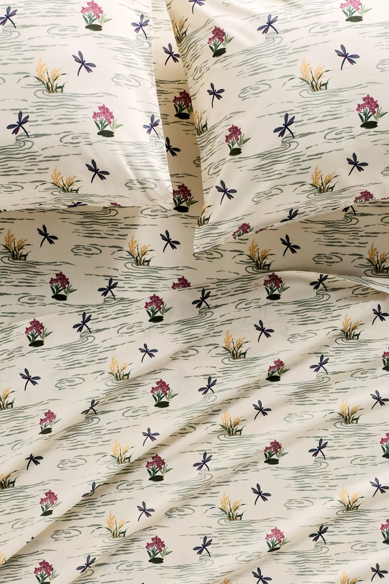 Organic Cotton Percale Printed Sheet Set - thumbnail 7