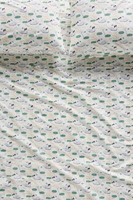 Anthropologie Organic Cotton Percale Printed Sheet Set