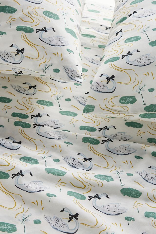 Organic Cotton Percale Printed Sheet Set #1
