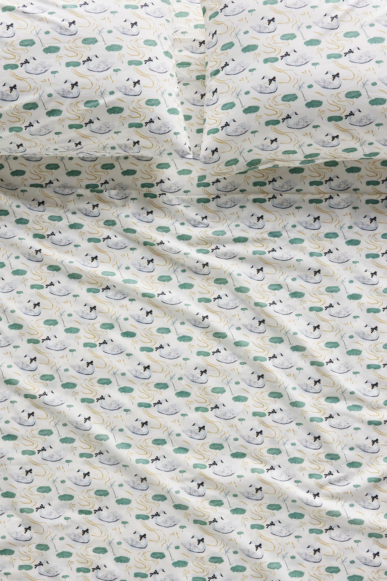 Organic Cotton Percale Printed Sheet Set - Clarissa, Queen