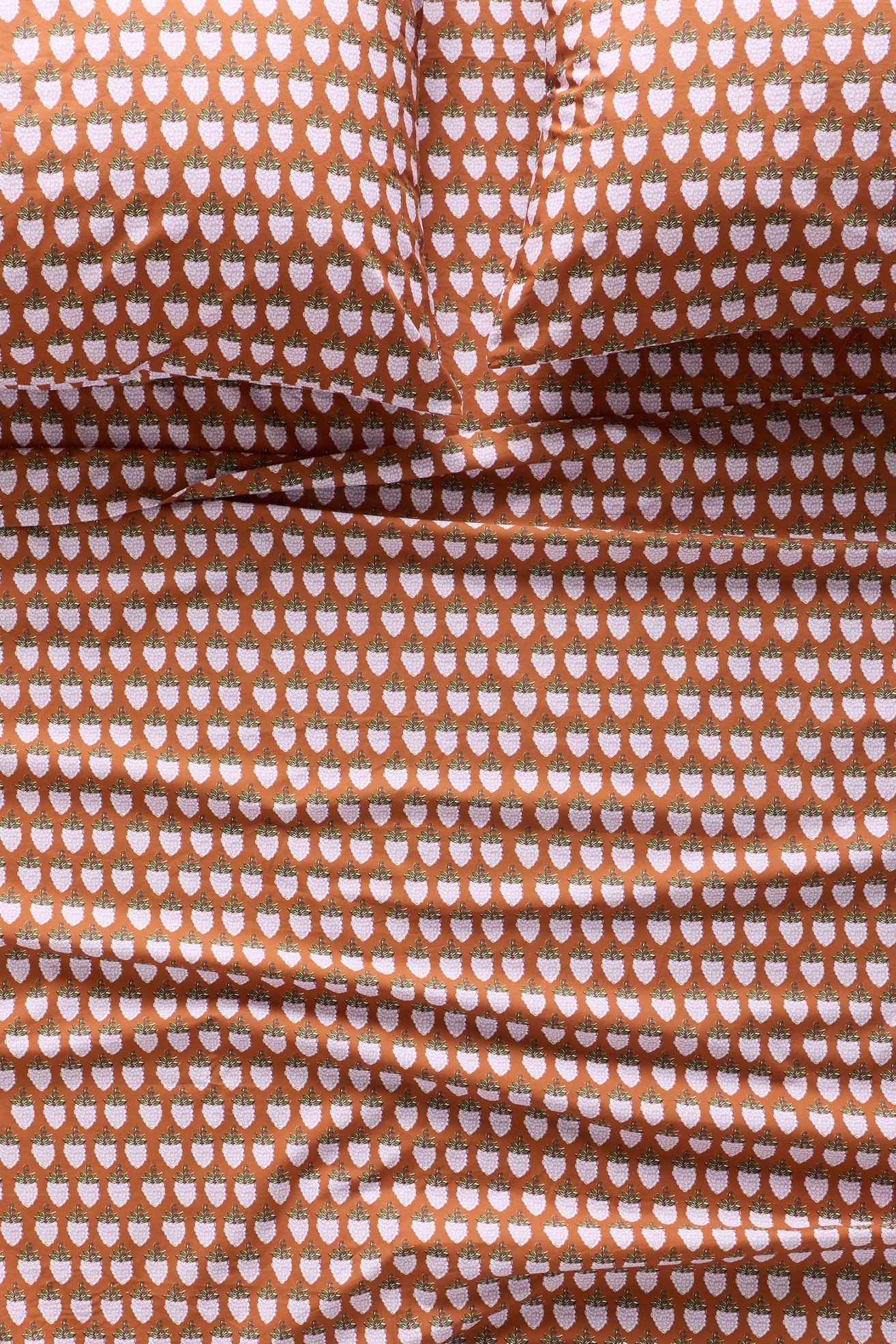Organic Cotton Percale Printed Sheet Set - Whitney, Queen