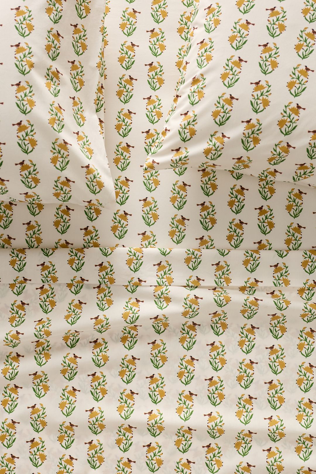 Organic Cotton Percale Printed Sheet Set - Zelda Floral, Standard, King