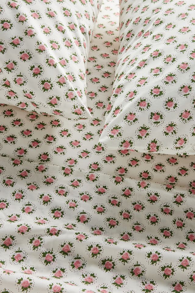 Organic Cotton Percale Printed Sheet Set #1