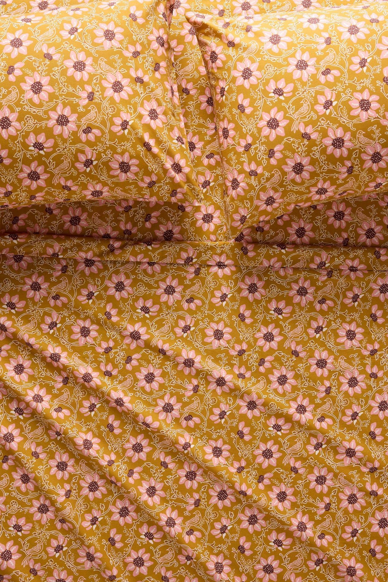 Organic Cotton Percale Printed Sheet Set - Reece, Queen