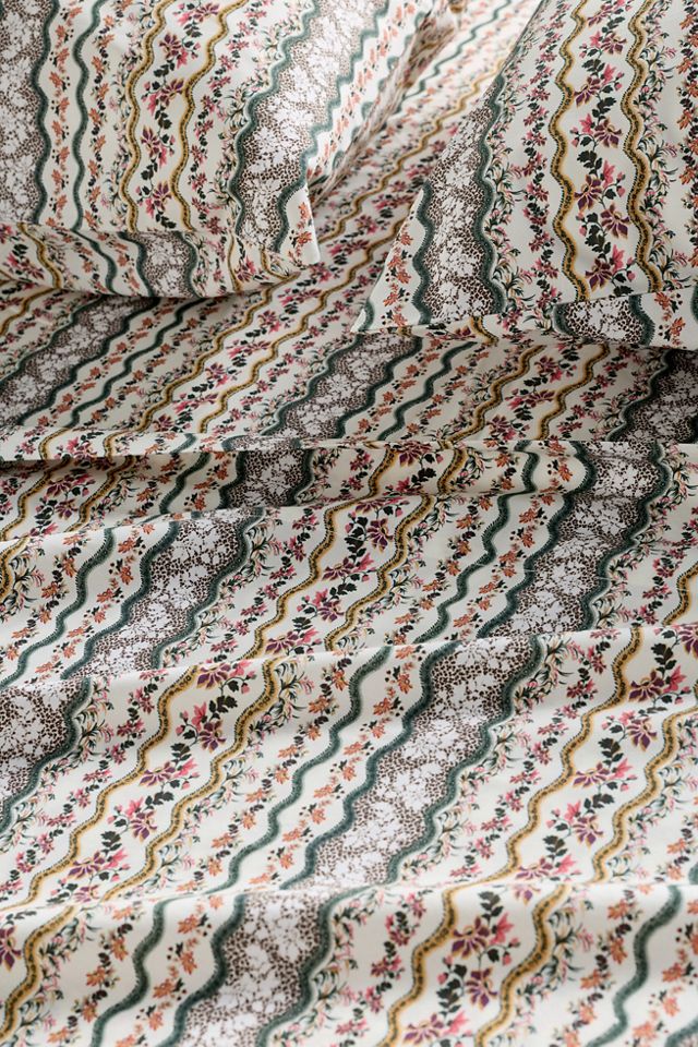 Organic Cotton Percale Printed Sheet Set #1
