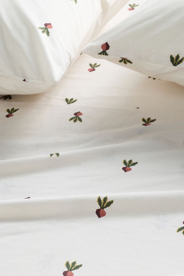 Organic Cotton Percale Printed Sheet Set #1
