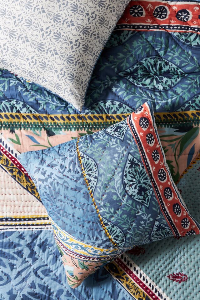 Kantha-Stitched Katya Euro Sham